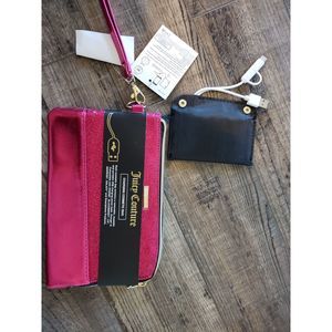 Juicy Couture wristlet makeup bag charge
